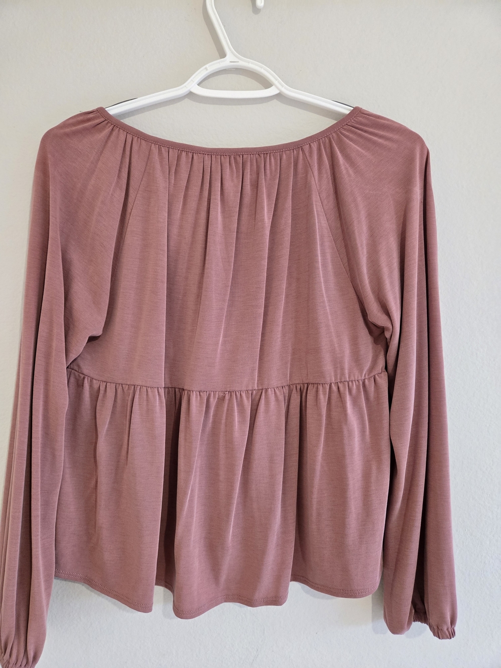 Lucky Brand Long Sleeve Smocked Bodice Pleasant Blouse Boho Cottagecore XS - Picture 2 of 11
